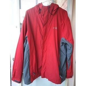 Natural Gear Mens Jacket With Hood Sixe XL Red And Gray